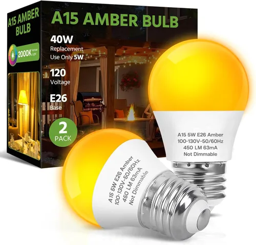 Miniatura 7 de Bombilla LED para refrigerador, equivalente a 40 W, bombilla LED A15 de 5 W, luz diurna 5000 K E26, base media, bombilla impermeable para Blanco luz