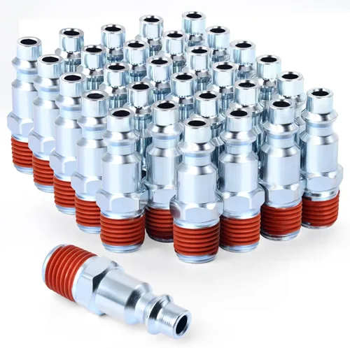 Miniatura 18 de GASHER 5 piezas de ajuste de herramienta de aire industrial de acero inoxidable 304 NPT hembra de 1/4 pulgada, tapones neumáticos de alto flujo
