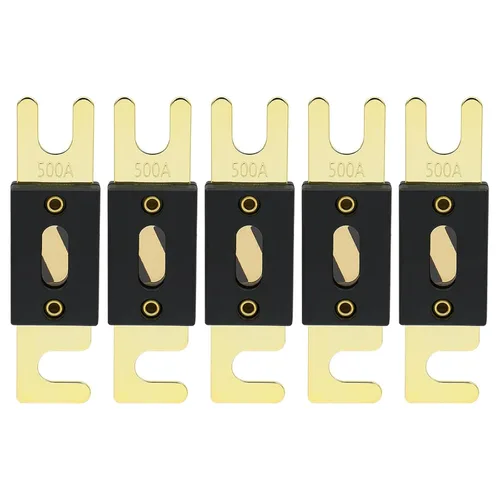 Miniatura 50 de Baomain Paquete de 2 fusibles ANL de 300 A a granel con terminales chapados en oro para audio de automóvil, amplificador, camión, barco, RV