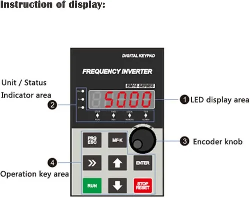 Miniatura 8 de ATO 1hp VFD 110V Entrada 220V Salida trifásica, variador de frecuencia variable VFD, entrada monofásica de 110V, salida monofásica o trifásica