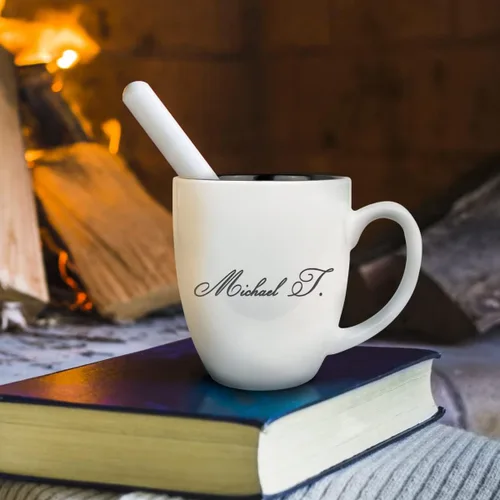 Miniatura 2 de Sofia's Findings Taza de café personalizada de cerámica Bistro de 16 onzas - Taza de café personalizada