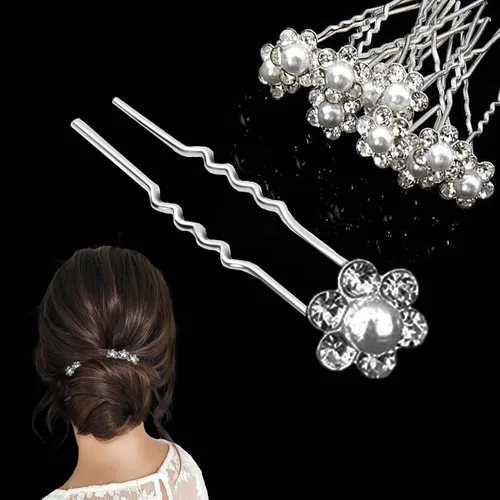 Miniatura 9 de 40 horquillas para el pelo de boda para novia, BetterJonny con diamantes de imitación, pasadores en forma de U, para boda, graduación, novia, dama