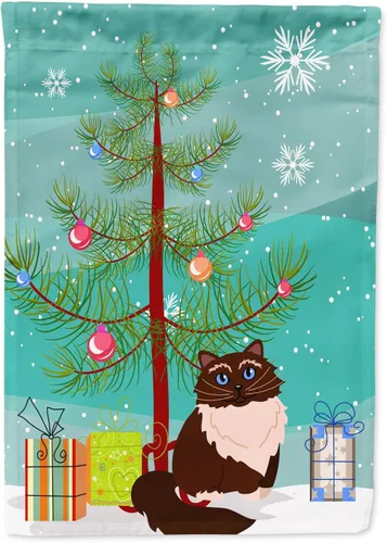 Miniatura 18 de Caroline's Treasures BB4411GF Bandera de jardín con diseño de gato abisinio con texto en inglés "Merry Christmas" para jardín, bandera decorativa