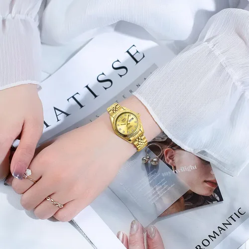 Miniatura 6 de NIBOSI Relojes para mujeres, reloj analógico de cuarzo, esfera de acero inoxidable con día y fecha, luminoso, impermeable, elegante, clásico