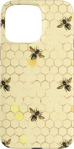 Miniatura 30 de Funda con estampado floral de abeja para iPhone 16 color amarillo miel