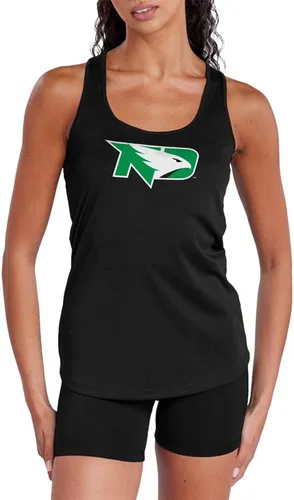 Miniatura 336 de Camiseta deportiva sin mangas oficial de NCAA Collegiate para mujer, con espalda cruzada, colección con logotipo primario