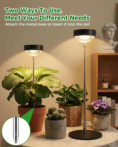 Miniatura 6 de Luz de cultivo de plantas, luces LED de espectro completo con base de metal, lámparas de cultivo de plantas de escritorio con temporizador