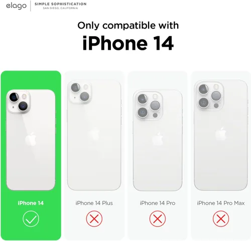 Miniatura 2 de elago Compatible con Funda para iPhone 14, Funda de Silicona Líquida, Cubierta Protectora de Cuerpo Completo, Resistente a Golpes, Diseño Delgado