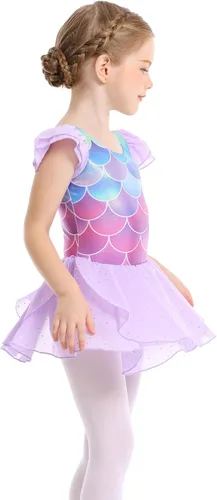 Miniatura 3 de MdnMd Leotardos de ballet para niñas pequeñas con falda, vestidos de baile, tutú y bailarina