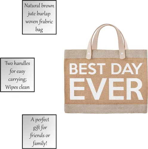 Miniatura 2 de Santa Barbara Design Studio Wedding Collection - Bolsa de yute impermeable, mini, Best Day Ever