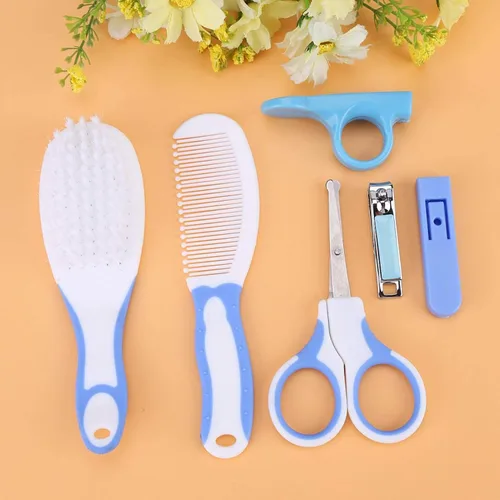 Miniatura 3 de Kit de aseo para bebés, juego portátil de cuidado de seguridad para bebés con cepillo para el cabello, peine cortaúñas, aspirador nasal, etc.