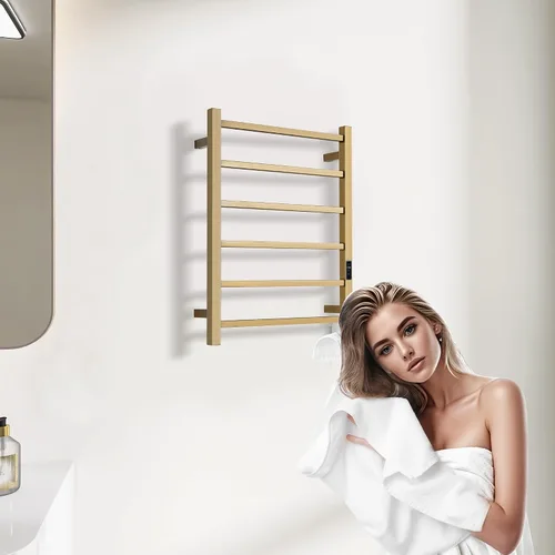 Miniatura 5 de Toalleros térmicos para baño, calentadores eléctricos de toallas para montar en la pared con temporizador y control de temperatura, calentador