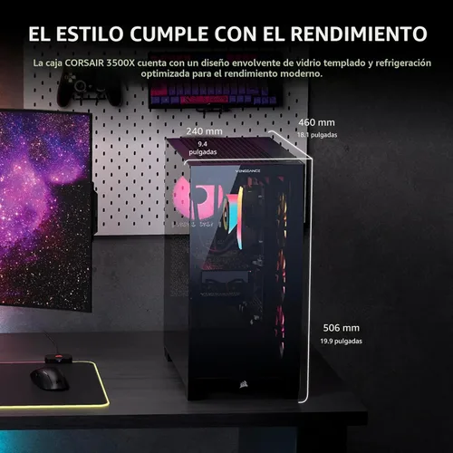 Miniatura 8 de Corsair Vengeance a7500 PC para juegos – Enfriamiento líquido AMD Ryzen™ 7 9800X3D CPU – GPU AMD® Radeon RX 9070XT – 32GB de memoria Vengeance RGB