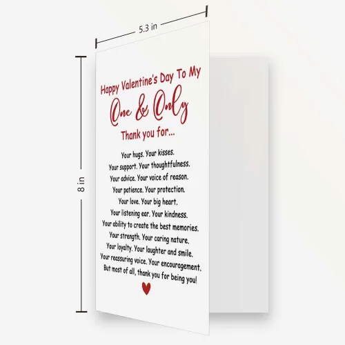 Miniatura 2 de OJsensai Bonita tarjeta del día de San Valentín con sobre resistente, regalos de San Valentín para novio, novia, la mejor idea de regalo de San DO 6