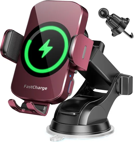Miniatura 9 de Soporte inalámbrico 3 en 1 para cargador de automóvil, soporte de teléfono de carga rápida de 15 W para iPhone 17 16 15 14, Samsung Galaxy S24 S23