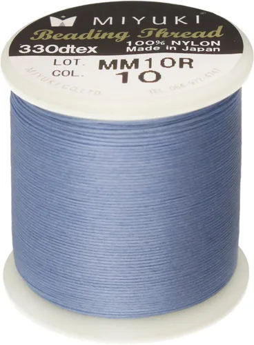 Miniatura 8 de Hilo para abalorios Miyuki – Hilo de nylon previamente encerado para proyectos de enhebrado, carrete de 50 m/55 yardas, color marrón, diámetro