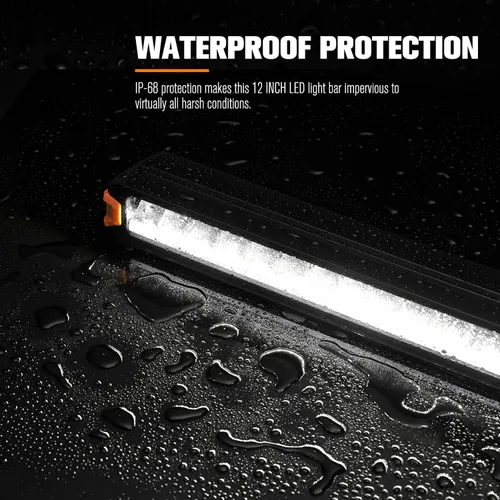 Miniatura 6 de LIGHTFOX Barra de luz LED de 12 pulgadas con conector DT, haz de luz puntual y de inundación de fila única, 72W, 6,717LM, luces de conducción