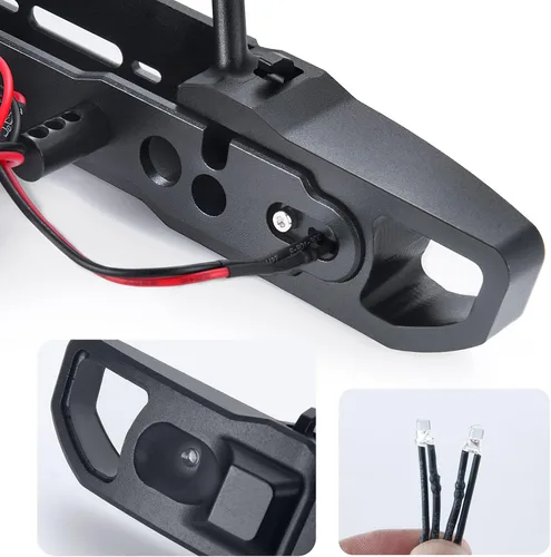 Miniatura 3 de MORLORDY Parachoques delantero RC con luces LED para 1/10 RC Truck Crawler Car SCX10 III AXI030007 JLU Accesorios Actualizaciones