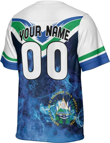 Miniatura 4 de Camiseta de fútbol de El Salvador personalizada de El Salvador Jersey de fútbol de El Salvador para hombres, camisas de El Salvador 3D