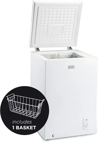 Miniatura 12 de BLACK+DECKER 2.0 pies cúbicos Congelador compacto de cofre, congelador profundo con capacidad para hasta 70 libras de alimentos congelados, cesta