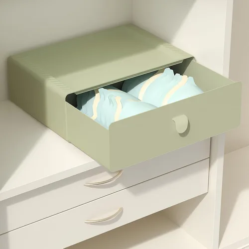 Cajón organizador de ropa interior, cajón de sujetadores de plástico con 1 celda, organizador de armario apilable, caja de almacenamiento para