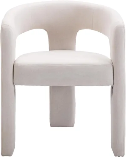 Miniatura 41 de Modern Barrel - Silla de comedor tapizada con brazos, cómoda silla auxiliar de terciopelo para sala de estar, oficina en casa, recepción