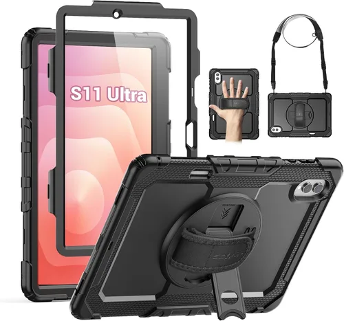 Miniatura 10 de SEYMAC - Funda protectora resistente a prueba de golpes para Samsung Galaxy Tab S6 Lite de 10.4 pulgadas 2024/2022/2020 (SM-P620/P610/P615), Negro