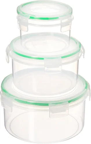 Uniware 3 PC microondas seguro redondo hermético W. anillo de silicona 300, 680, 40.6 fl oz [7508]