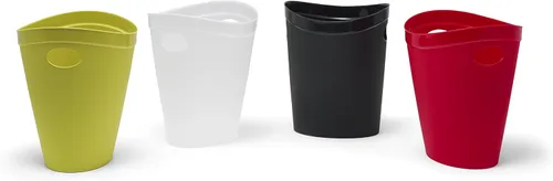 Miniatura 5 de Addis Papelera de plástico para baño, dormitorio, oficina, color negro, 12 LTR