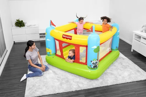 Miniatura 2 de Saltador inflable Fisher-Price Bouncetastic Casa de rebote para interior y exterior para niños Ideal para niños de 3 años en adelante