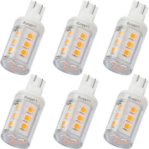 Bombilla LED 921 con base de cuña T10 de 3 W, 2700 K, blanco cálido, 12 VAC/CC, paisaje, jardín, patio, camino de entrada, Malibú, automóvil,