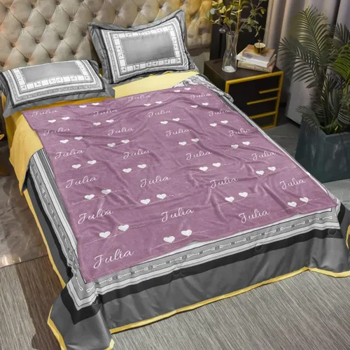 Miniatura 2 de Mantas de bebé personalizadas para niñas y niños con nombre – Mantas de bebé recién nacido, mantas para cama de bebé con nombre – Manta con nombre