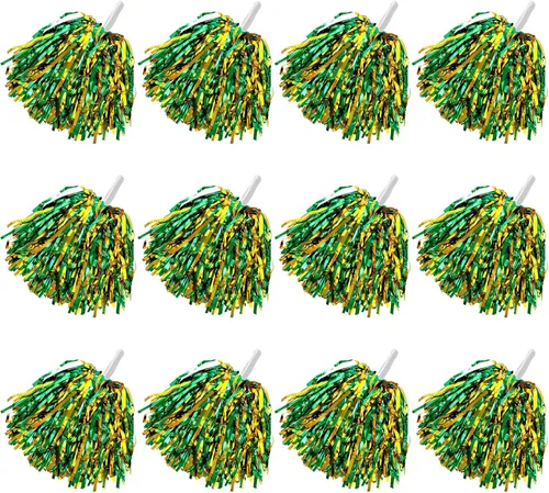 Miniatura 23 de Pompones de animadora a granel para deportes a granel de plástico para bailar y bailar, con asas de plástico para rooters que animan, animadoras