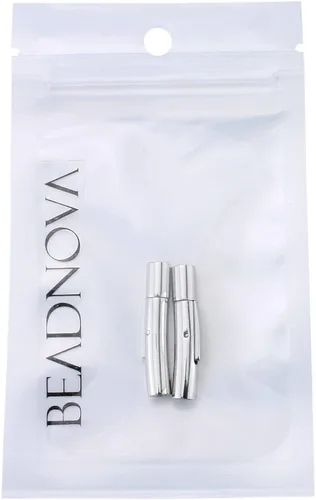 Miniatura 5 de BEADNOVA Extremos de cordón para hacer joyas, tapas de cuero para collar y pulsera (2 unidades / paquete, cable redondo de 0.118 in)