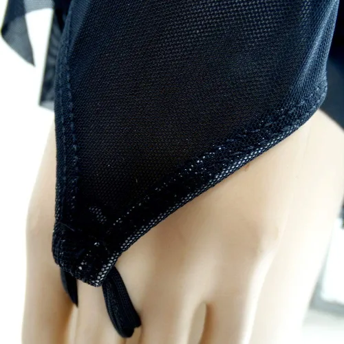 Miniatura 8 de LIUHUO Vestido de patinaje artístico - Vestido de terciopelo negro para competición de niñas