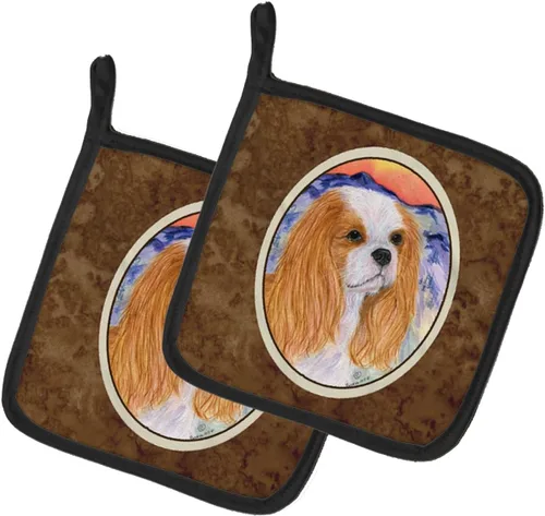 Miniatura 151 de Caroline's Treasures SS8617PTHD - Juego de soportes para ollas de cocina resistentes al calor, almohadillas calientes para horno para cocinar, Husky