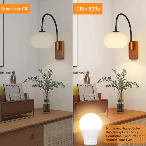 Miniatura 4 de Gupuzm Bombillas LED A19 con control remoto, 800 lm, 9 W, equivalente a bombillas de 60 W, bombilla regulable con control remoto, 3000K-6000K, base
