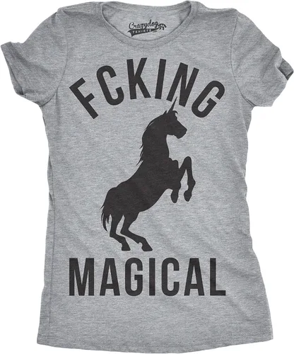 Camiseta divertida para mujer con diseño de unicornio vintage