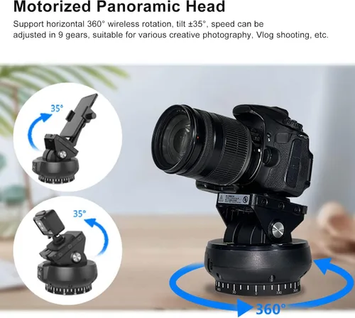 Miniatura 4 de Cabezal de bola de trípode panorámico motorizado de 2.4G, cabezal de inclinación panorámico motorizado automático con interfaz de liberación