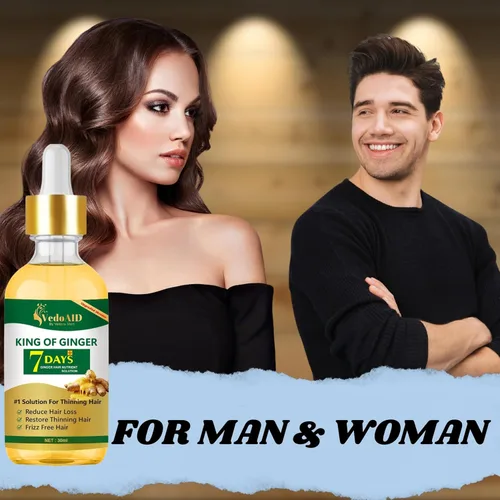 Miniatura 7 de Aceite de jengibre para el crecimiento del cabello, suero de biotina para el crecimiento del cabello, aceite esencial de jengibre natural 100% puro