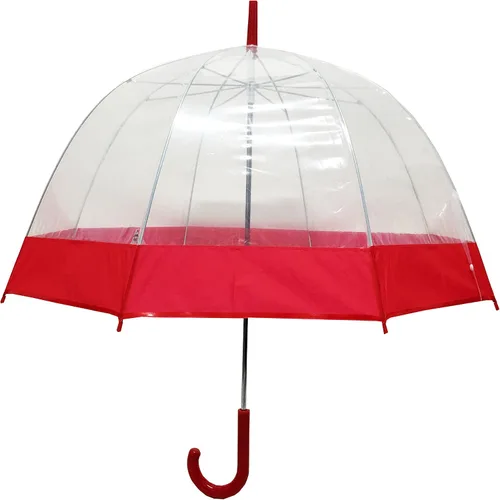 Miniatura 2 de Paraguas del claro de la burbuja del ajuste rojo, paraguas transparente, paraguas de la forma de la bóv
