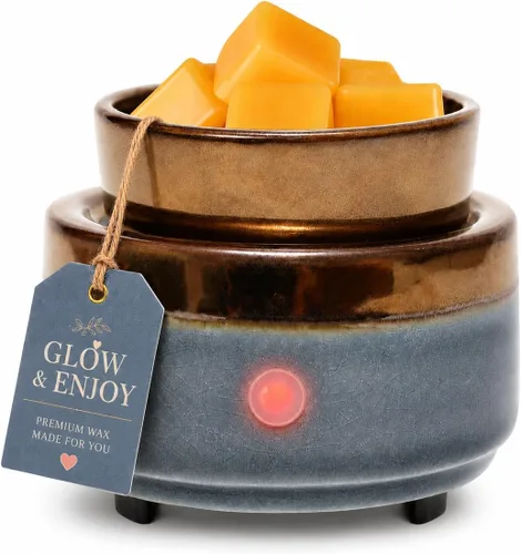 Miniatura 10 de kobodon Calentador de cera de cerámica para derretir – Calentador de cera eléctrico 3 en 1 - Quemador de velas de fragancia para tartas de cera