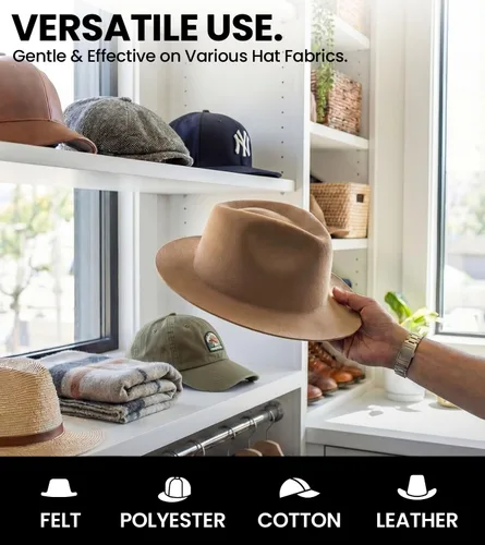 Miniatura 4 de EVEO Hat Cleaner for Baseball Caps - Hat Cleaning Kit Sweat Stain Remover & Deordorizer Hat Saver for Felt, Cowboy & Caps