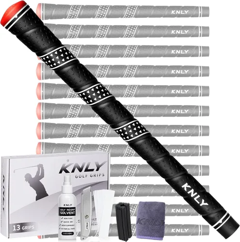Miniatura 9 de KNLY Juego de 13 agarres de golf envolventes con tecnología de control de textura cóncava triangular, agarre de goma para todo tipo de clima