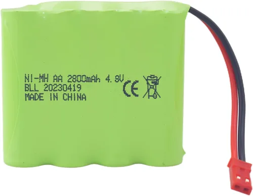 Miniatura 4 de sea jump Paquete de 2 baterías AA de 4.8 V 2800 mAh RC con enchufe JST-2P y cable de carga USB adecuado para juguetes eléctricos RC, excavadoras