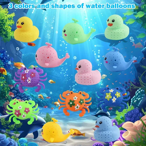Miniatura 5 de 12 bolas de agua de pulpo para niños, juguetes sensoriales para aliviar el estrés flotante para piscina, playa, baño, juguete de bomba de agua
