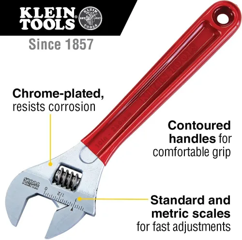 Miniatura 2 de Klein Tools 507-10 llave inglesa ajustable de capacidad extra, 10 pulgadas