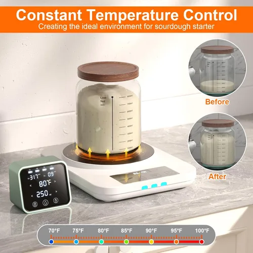 Miniatura 4 de Calentador Eléctrico para Masa Madre, Almohadilla de Calentamiento Mejorada para Masa Madre, Herramienta de Calentador de Masa Madre para Blanco