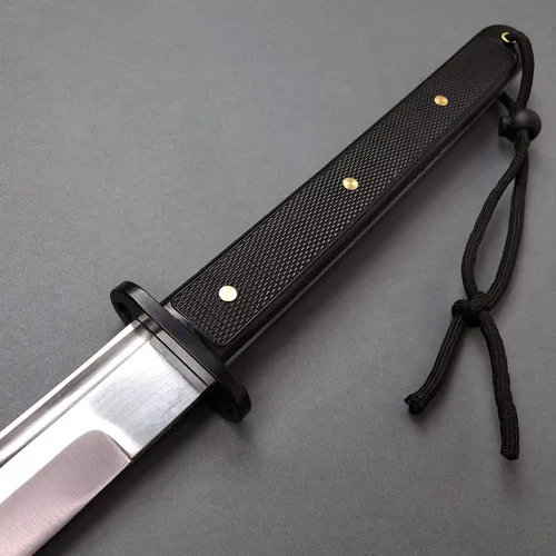 Miniatura 4 de Musha Samurai Wakizashi táctico hecho a mano de 31 pulgadas con hoja de espiga completa de acero al carbono 1045. para colecciones