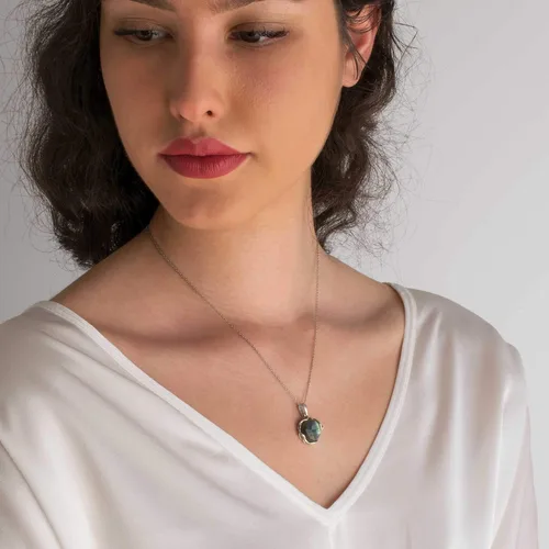 Miniatura 23 de 925 Sterling Silver Gemstone Necklaces for Women - Birthstone - Silver Pendant Necklaces - Statement Necklace Silver - Everyday Jewelry Silver
